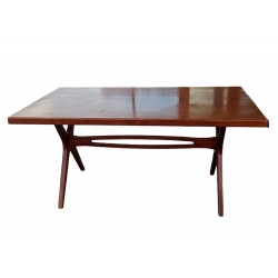 Duński stół jadalniany z drewna tekowego, lata 60. XX w.